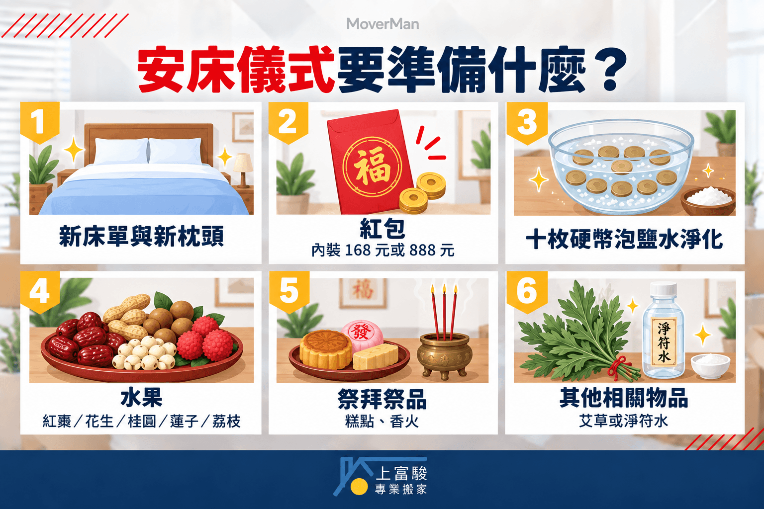 安床儀式要準備的東西